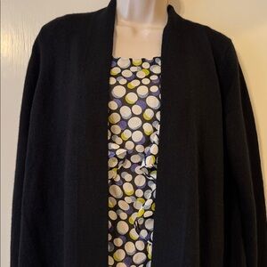 NWOT 100% Cashmere Charter Club Cardigan, Black Medium